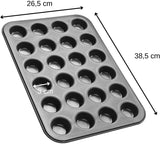 Zenker 6541 Black Metallic 24Er Mini-Muffinform – Antihaftbeschichte Für Perfekte Mini-Muffins, Ø 4,5 cm, ​​Made in Germany Formy i blachy do pieczenia Naty Shop