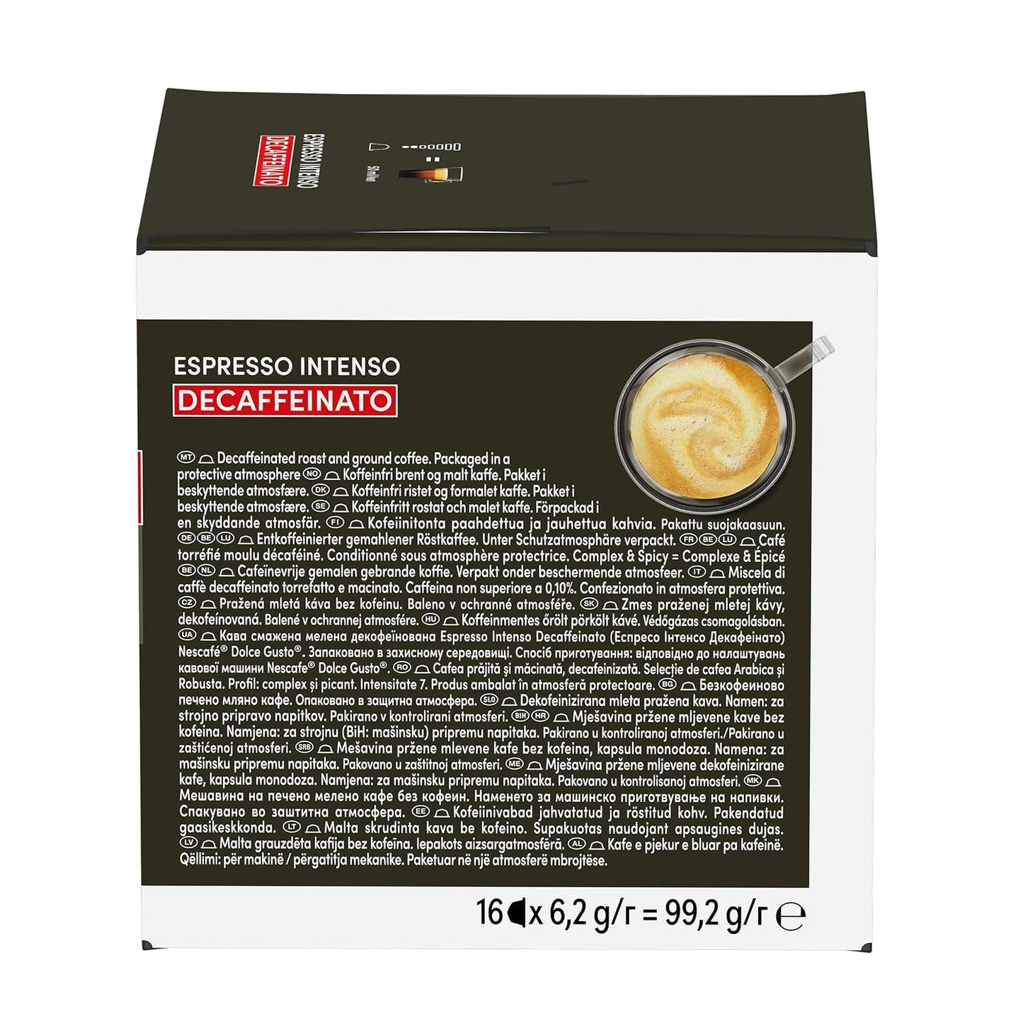 Nescafé Dolce Gusto Cafe Dolce Gusto Espresso Intenso Desc. | Nestle Pack 3 Kisten Mit 18 Kapseln, Die Jewells 16 Einheit (3er Pack)