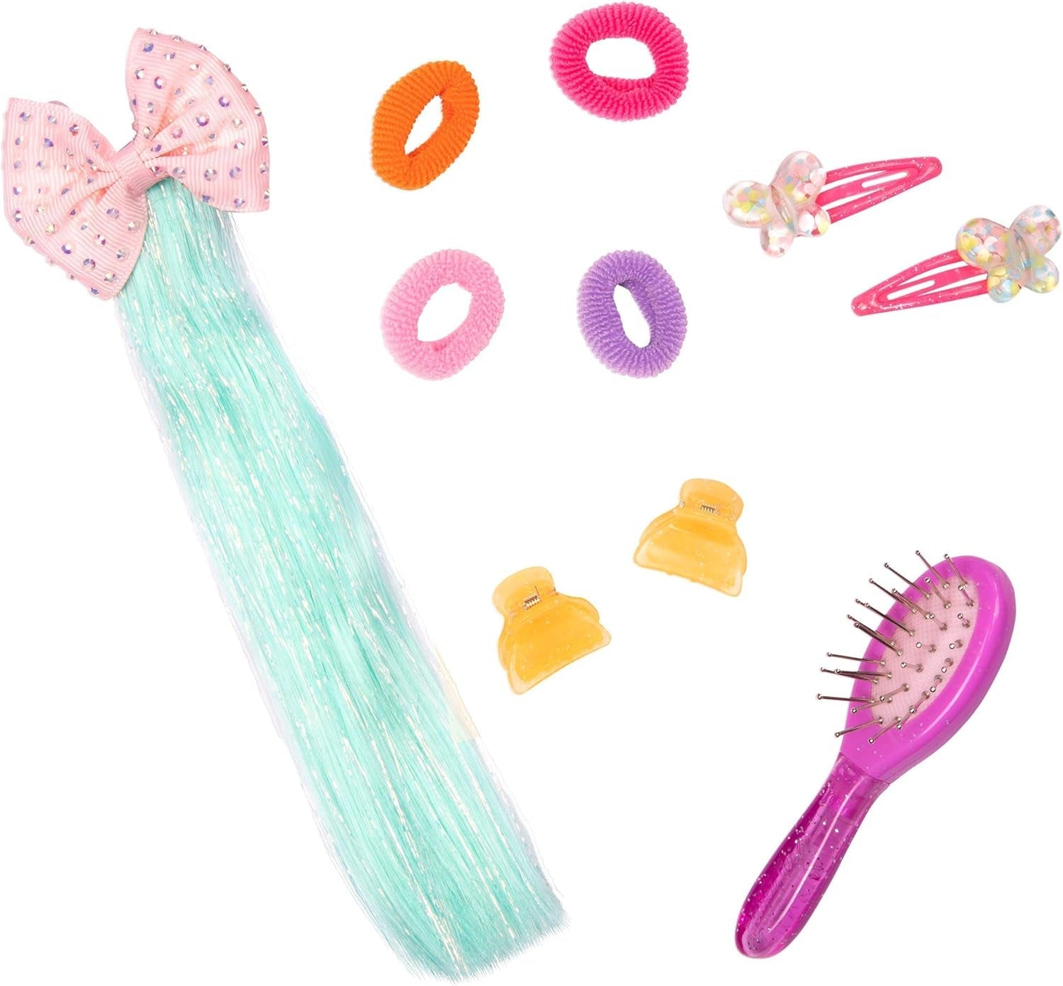 Glitter Girls - Luma - Przegubowa lalka 36 cm - Wyjątkowe fioletowe włosy i fioletowe oczy - Przedłużanie włosów, kokardka, spinki i kolorowy strój - 3 lata +