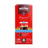 Caffè Mauro Torrefazione Kaffeekapseln Espresso Original, Intensität 10/10-50 Kapsel aus Aluminium - Kompatybilny z Nespresso* Haushalts-Espressomaschinen - Hergestellt in Italy