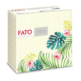 Fato - Serwetki papierowe suche, airlaid, efekt tekstylny, opakowanie 50 serwetek, 40X40 złożone w formacie 4, Tropicana Decor