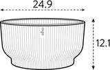elho Vibes Fold Bowl 25 - Doniczki do wnętrz - 100% plastiku pochodzącego z recyklingu - Ø 24,9 x wys. 12,1 cm - Zielony/Ferngrün