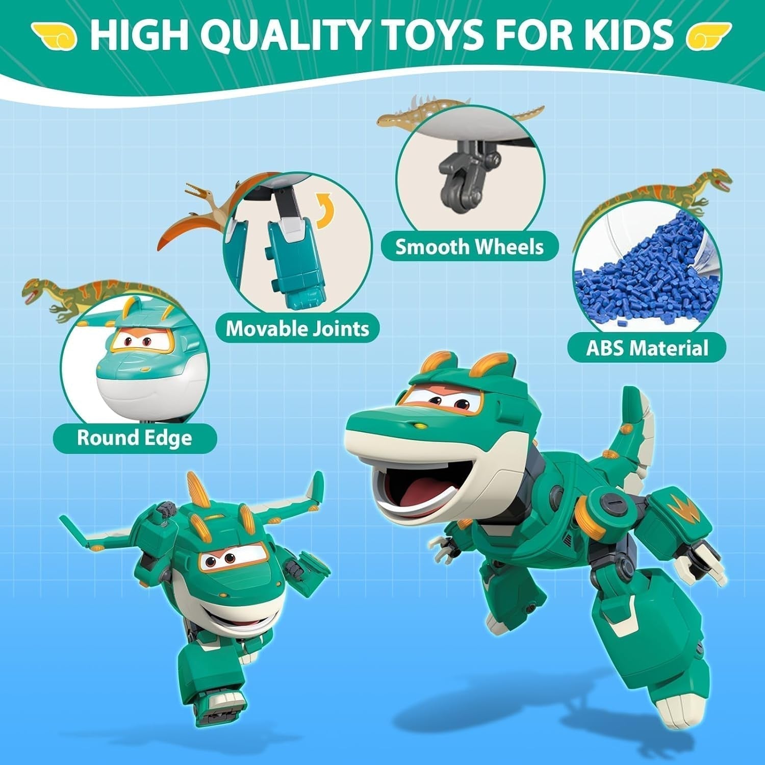 Super Wings 5" Transformujące postacie Zestaw 2 sztuk Transformujący doładowany Jett + Tino Transformator Zabawka dla chłopców i dziewcząt w wieku od 3 lat Czerwone figurki Naty Shop