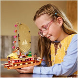 LEGO® Disney Moana 2: Tratwa przygodowa Vaiany — zabawkowa łódka z żaglami, zdejmowanym pokładem, ogniskiem i 3 minilaleczkami, w tym Loto i Moni — prezent dla dziewczynek od 6. roku życia i fanów — 43270 Zestawy do budowania Beuche den LEGO-Store