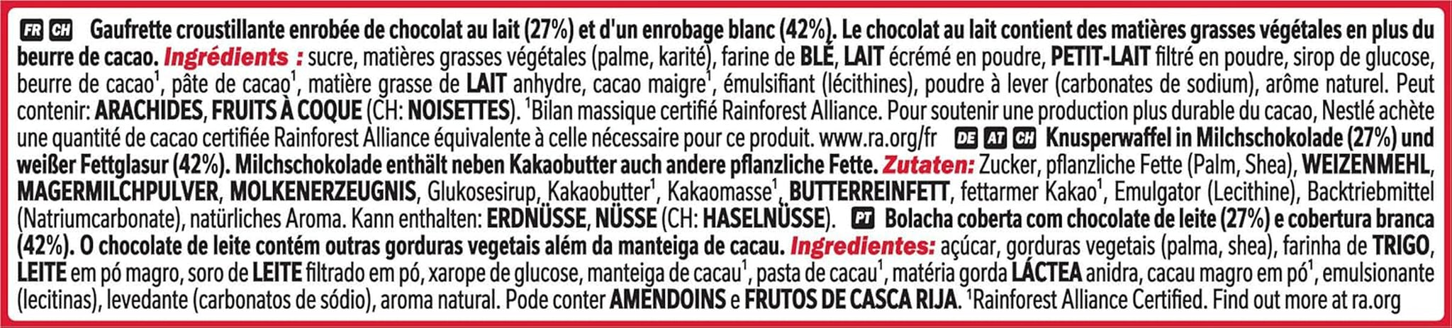 Nestlé Chunky Funky, chrupiący wafelek w mlecznej czekoladzie, opakowanie 24 szt. (24 x 40 g)