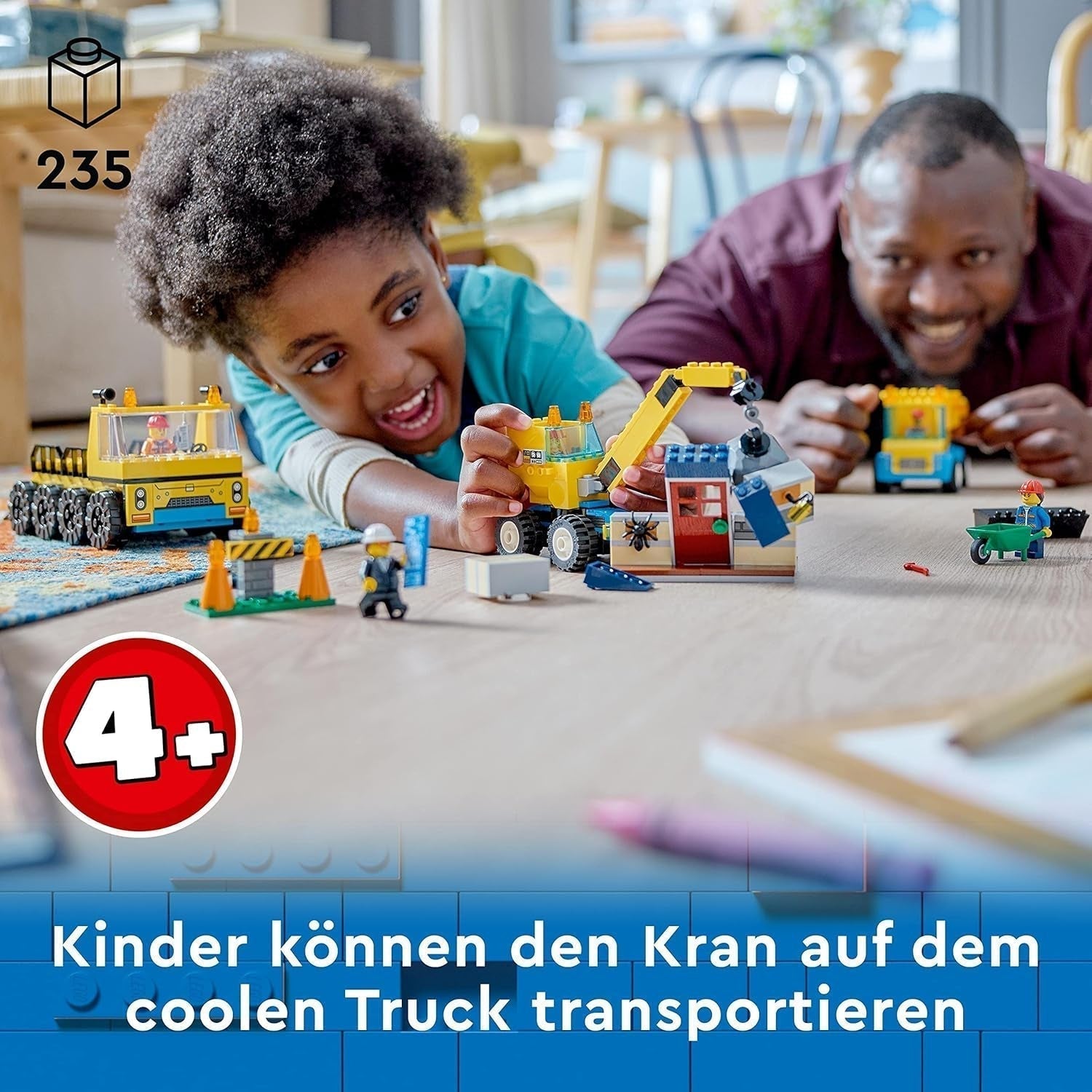 LEGO 60391 Miejskie pojazdy budowlane i dźwig wyburzeniowy, koparka, wywrotka i pojazd transportowy, zabawka edukacyjna dla dzieci w wieku od 4 lat i więcej Zestawy do budowania Besuche den LEGO-Store