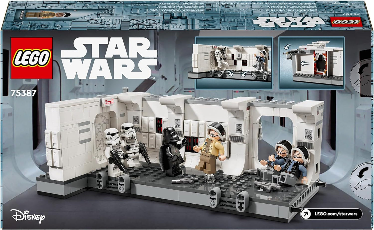 LEGO Star Wars Tantive IV Boarding, zabawka do budowania z filmu „Nowa nadzieja”, kolekcjonerski zestaw fantasy, pomysł na prezent dla chłopców i dziewcząt w wieku powyżej 8 lat oraz kolekcjonerów 75387 Zestawy do budowania Szukaj w sklepie LEGO