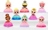 LOL niespodzianka! Princess Tots – zawiera 1 lalkę, opancerzone opakowanie, 2 farby do stworzenia sukienki księżniczki, 8 lalek do zebrania