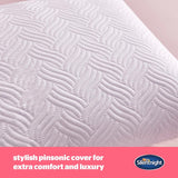 Poduszka Silentnight Ultimate - miękka i podtrzymująca poduszka do łóżka z luksusową pikowaną poszewką Pinsonic Soft Touch, hipoalergiczna, nadająca się do prania w pralce, dla osób śpiących na plecach i na boku, 1 szt. Poduszki standardowe Naty Shop