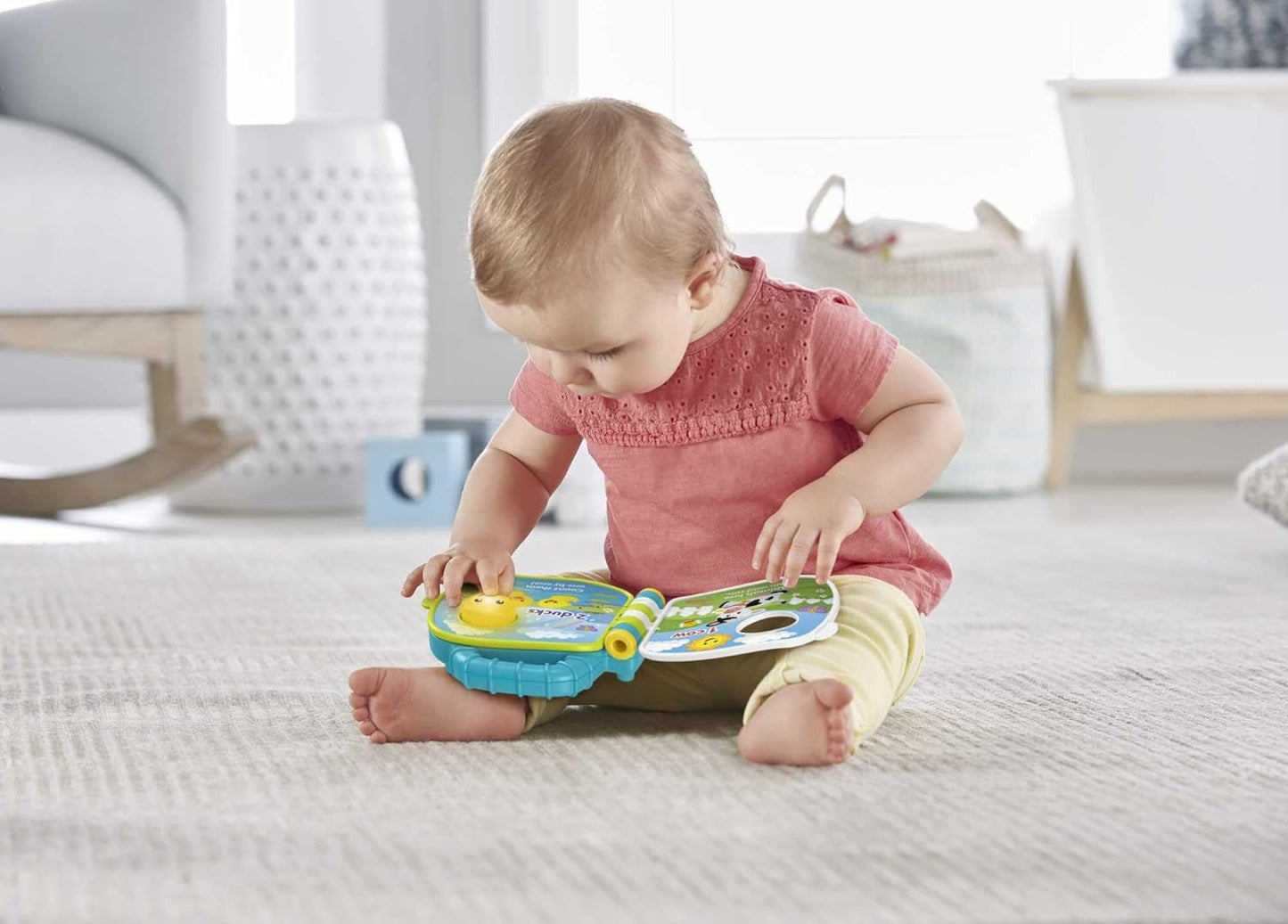 Śpiewnik Fisher-Price Musical Animal Friends | Zabawka dla niemowląt od 6 miesięcy, 1 roku dla dziewcząt i chłopców | Zabawka dla dzieci | Książka muzyczna z dźwiękami i efektami świetlnymi | Zabawka edukacyjna (niemiecki), GFP29 Jucarii Bebe Naty Shop