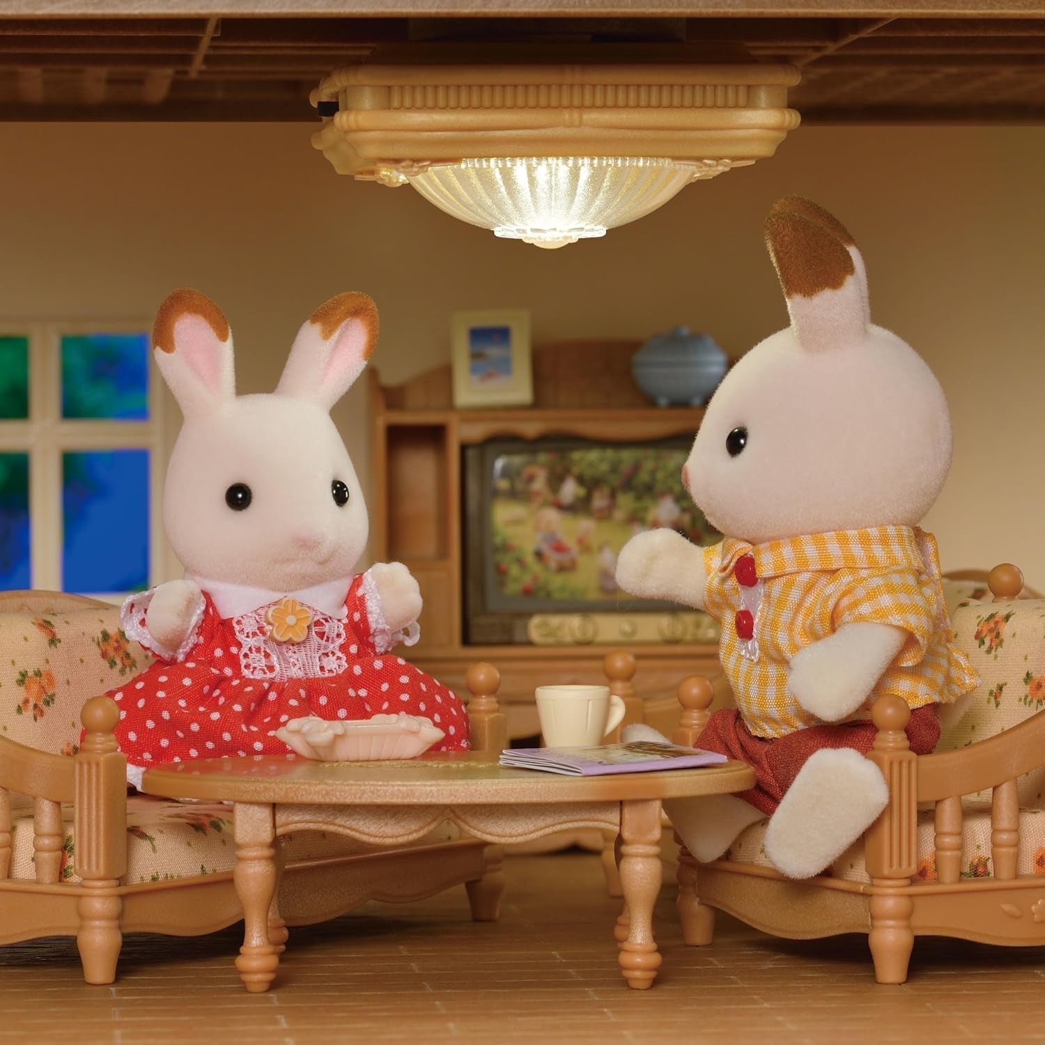 Lampa sufitowa Sylvanian Families 5528 - Meble do domku dla lalek Brązowa Naty Shop Dolls