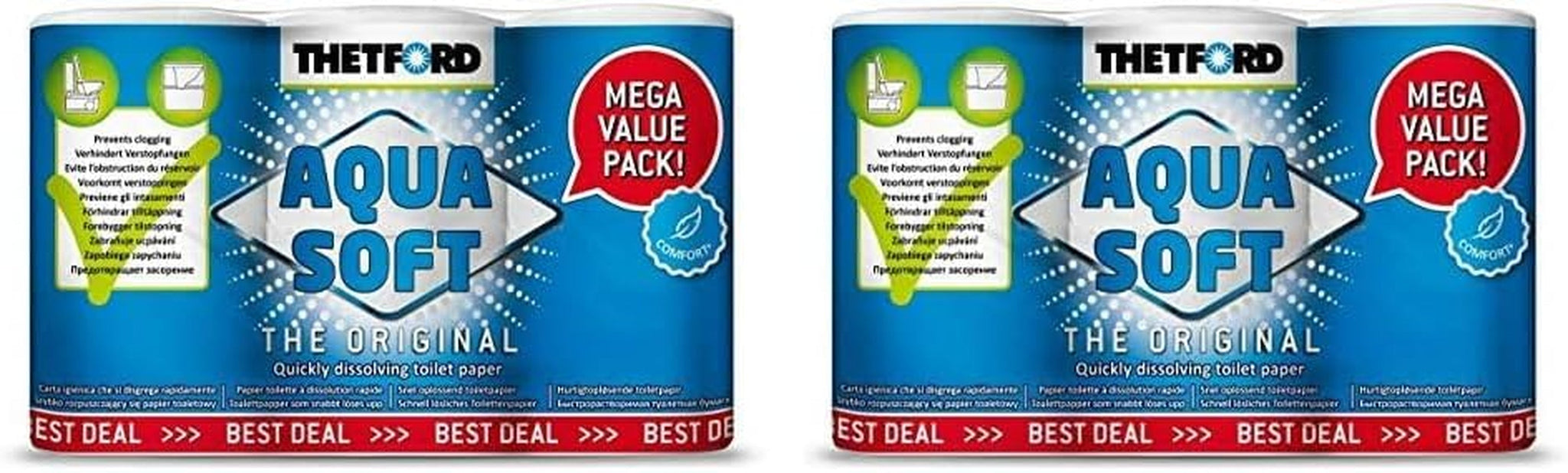 Miękki papier toaletowy Aqua Przenośny papier toaletowy 4 rolki/butelki Toalety kempingowe Papier toaletowy na zewnątrz