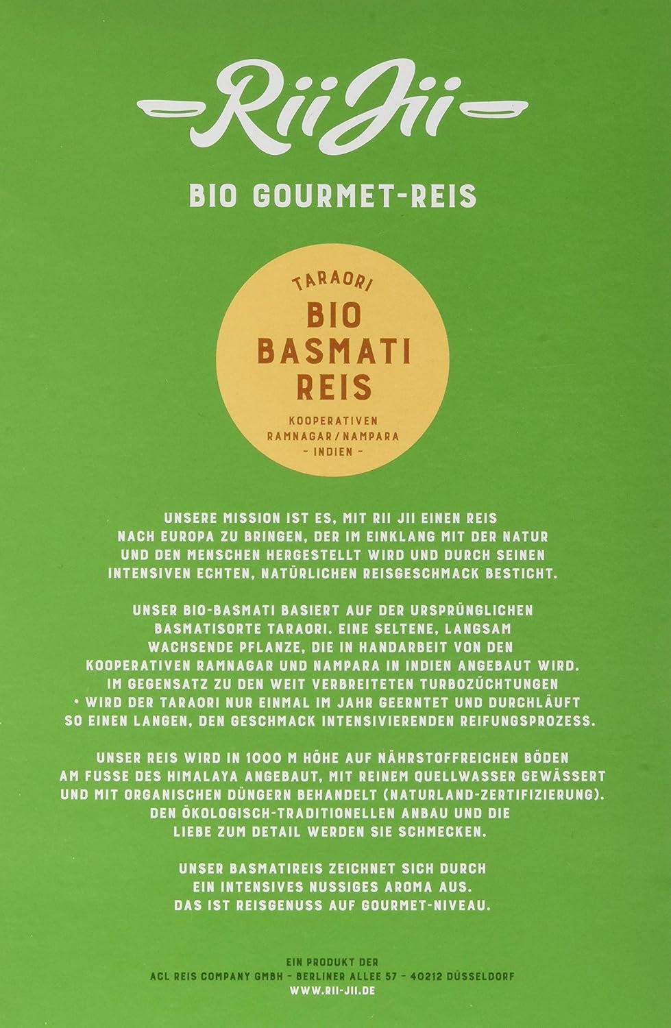 Taraori biały organiczny ryż Basmati, FairTrade Naturland, 500 g