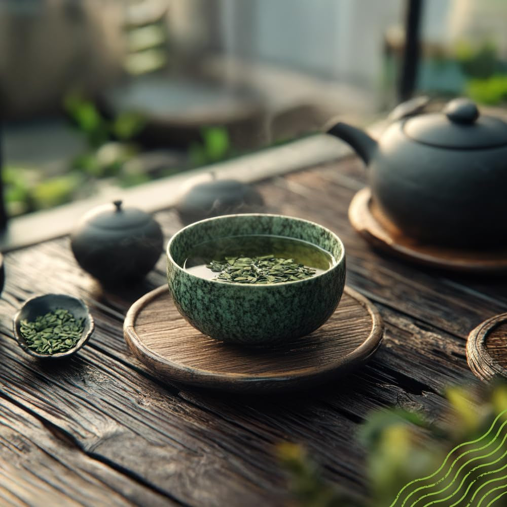 Naturalebio Japońska herbata Sencha - 200 g Organiczna herbata zielona - 100% czysta i naturalna zielona herbata Sencha - luźne liście z pierwszego zbioru - produkt ekologiczny uprawiany w Japonii