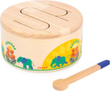 Janod - Gioia Drum - Drewniany bęben FSC + bęben - Odgrywanie ról i wczesna edukacja muzyczna - Akwarela - Od 18 miesiąca, J07650 Bebe Toys Naty Shop