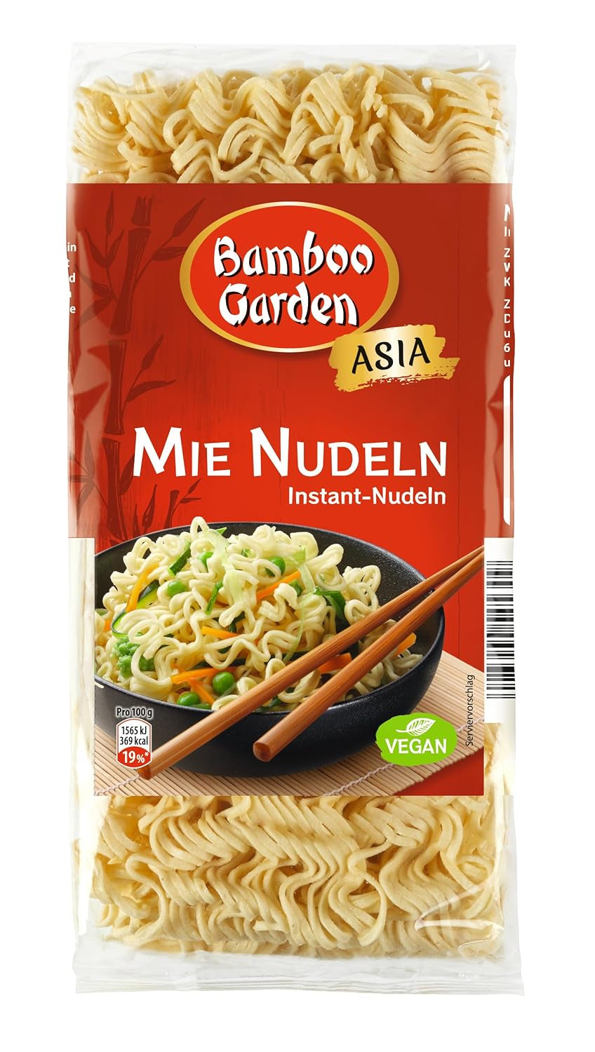Ogród Bambusowy - Makaron Mie | Makaron błyskawiczny do kuchni azjatyckiej | Idealny do dań z woka lub zup. Weganie | Worek 250g