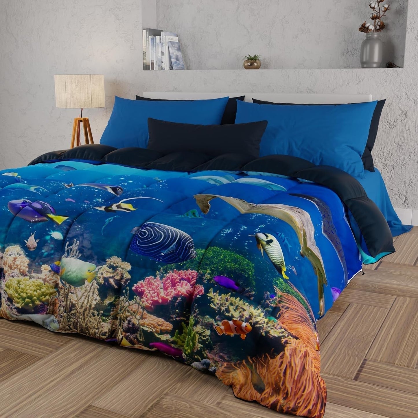 Poszwa na kołdrę PETTI Artigiani Italiani na łóżko podwójne, 100% Made in Italy, Kołdry i kołdry akwariowe Naty Shop