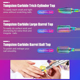 Bity Depvko 30 Stück Nagelfräser Aufsätze, 3/32'' Keramik Bohrer Für Nägel Acryl Diamant-Nagelhaut-Efile-Hartmetall-Retferner Für Zuhause Salon Gel, Maniküre Pediküre-Werkzeuge (Inklusive 3 Etueln)