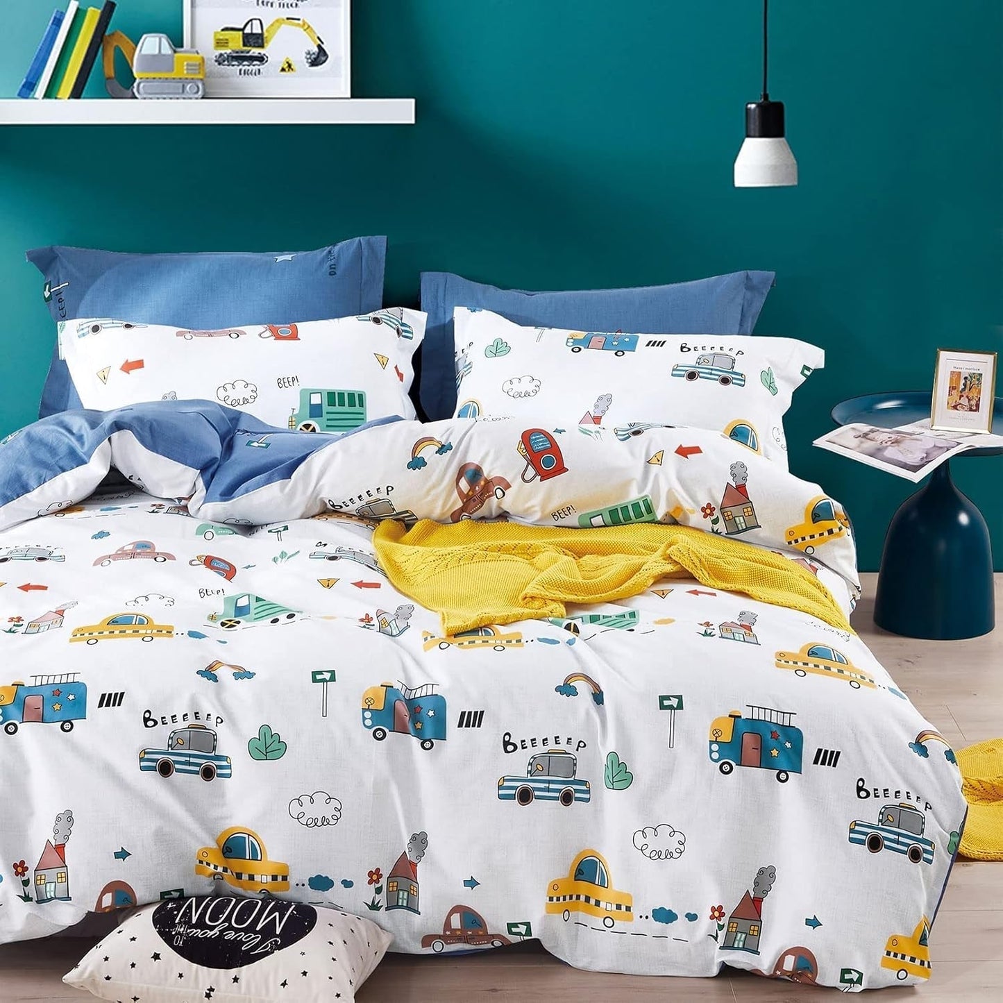 Pościel dla dzieci chłopięca w różne wzory, 100% bawełna Pościel - dziecięca Naty Shop Auto (model 2) 100 X 135 cm