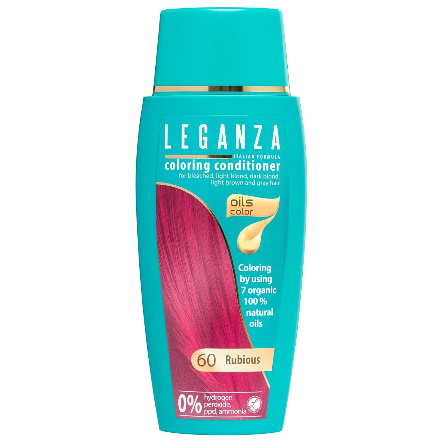 Leganza Naturalny balsam do farbowania włosów Color 71 Café Latte | Farba do włosów bez amoniaku | Wzbogacony 7 naturalnymi olejkami | 150 ml Naty Shop 60 Rubiowa farba do włosów