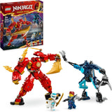 LEGO NINJAGO Ognisty mech Kaia Zabawkowa figurka dla dzieci z konfigurowalną figurką czerwonego mecha. Zestaw Ninja 4 figurki, w tym Kai i Zane jako prezent dla 7-letnich chłopców i dziewcząt 71808 Zestawy do budowania Beuche den LEGO-Store Single
