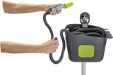GF SRL, Aquapop Grey Pro 15, wąż samorozciągliwy w oplocie Made in Italy, ze sztywnym plastikowym pojemnikiem, ergonomiczny mini opryskiwacz ogrodowy, przyłącza do nawadniania ogrodu, kolor ciemnoszary