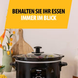 Wolnowar Tristar VS-3915, garnek ceramiczny ze stali nierdzewnej z 2 stopniami grzania i funkcją utrzymywania ciepła, Wolnowar 3,5 L Naty Shop