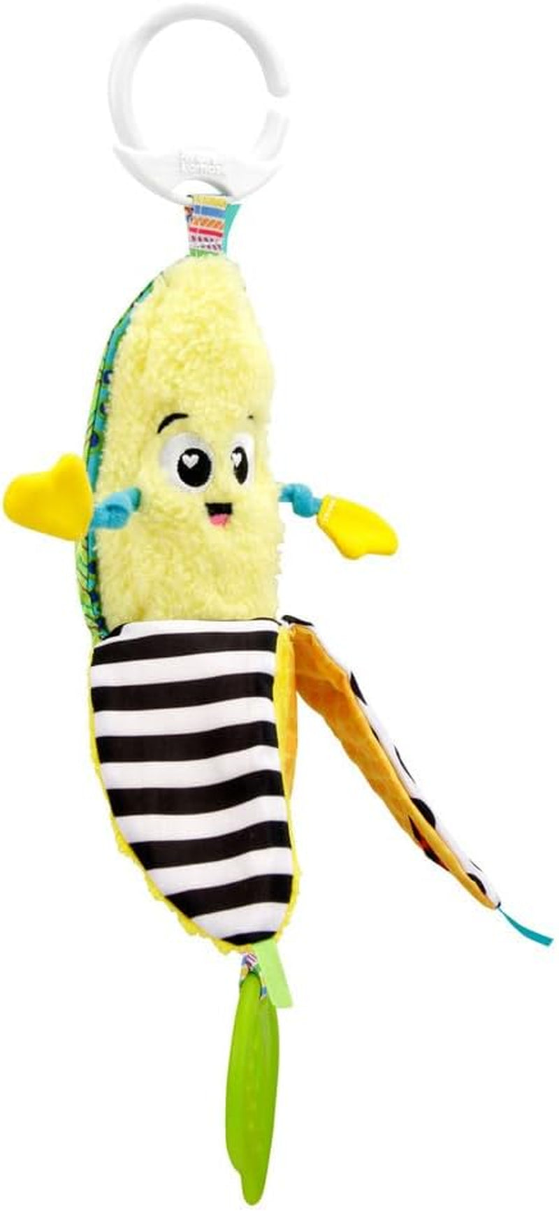 LAMAZE Bea the Banana, wózek z klipsem i zabawka dla noworodka, zabawka sensoryczna dla dzieci z kolorami i dźwiękami, zabawka rozwojowa dla chłopców i dziewcząt w wieku 0-24 miesięcy, żółte zabawki dla niemowląt Naty Shop