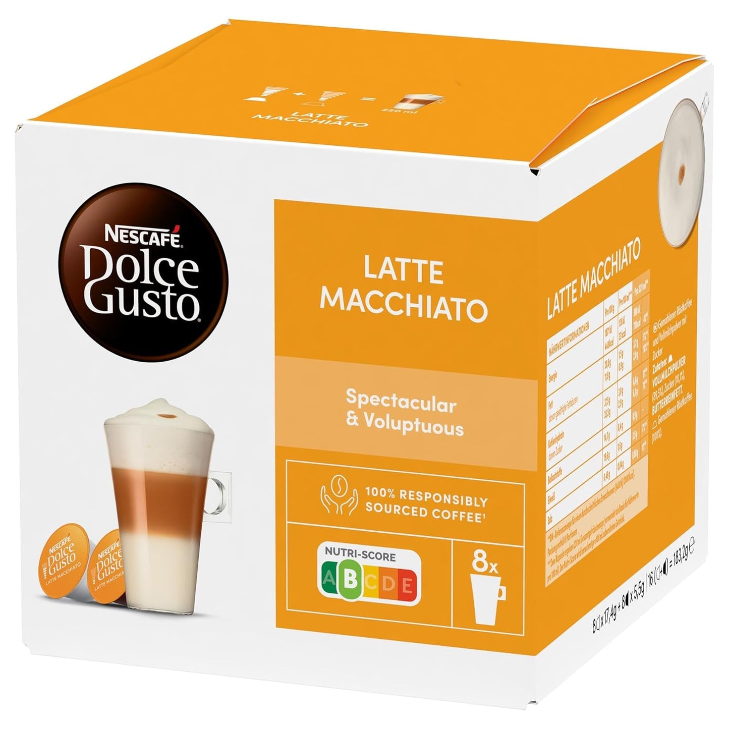 NESCAFÉ DOLCE GUSTO Latte Macchiato Kaffeekapseln Pakiet 6 sztuk (6 x 16 Kapseln)