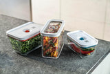 Pudełko ZWILLING FRESH & SAVE CUBE, rozmiar 2M, modułowe pudełko do przechowywania z możliwością sztaplowania, hermetyczne i opróżniane miejsce do przechowywania, można myć w zmywarce, przezroczyste pudełka do przechowywania żywności Naty Shop