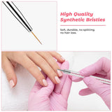 Zestaw 5 Stück Nail Art Pinsel Narzędzie do kropkowania Nailart Pinsel Nageldesign Dwustronny długopis do kropek Strass Profesjonalny akryl Feinmalerei Nail Art Design