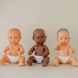 Lalka Miniland Baby, afrykański chłopiec, 32 cm, anatomicznie poprawna
