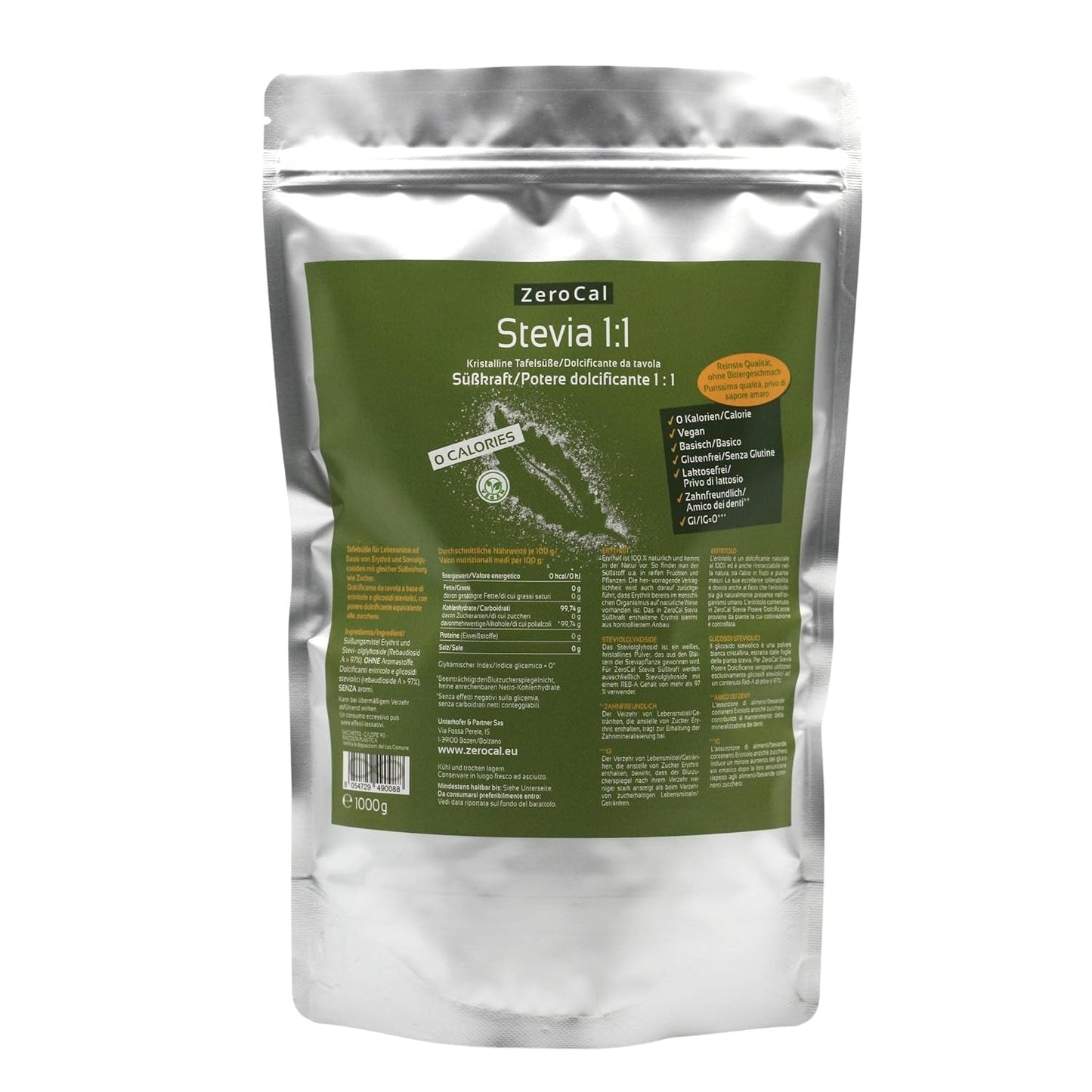 Stewia 1:1 (Erytryt - Stewia) - Natürlicher Zuckerersatzstoff, 1000 g słodzików Naty Shop Default Title