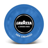 Lavazza A Modo Mio Dek Cremoso, 256 kapsułek kawy, do espresso bezkofeinowego z aromatycznymi nutami migdałów i canditis, 100% Arabica, intensywność 7/13, średnio palona, ​​16 opakowań