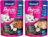 Vitakraft Poésie Délice, Fish Selection, Nassfutter Katze, Katzennassfutter w sosie, mit Seelachs, mit Kabeljau, ohne Zusatz von Zucker und Getreide (1 pakiet z 6x 85g)