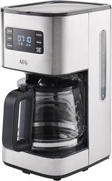 Ekspres AEG Deli 5, 1,5 l, programowalny timer, funkcja utrzymywania ciepła, wyłącznik bezpieczeństwa, wskaźnik poziomu wody, optymalne dozowanie, funkcja zapobiegająca kapaniu, stal nierdzewna, CM5-1-6ST