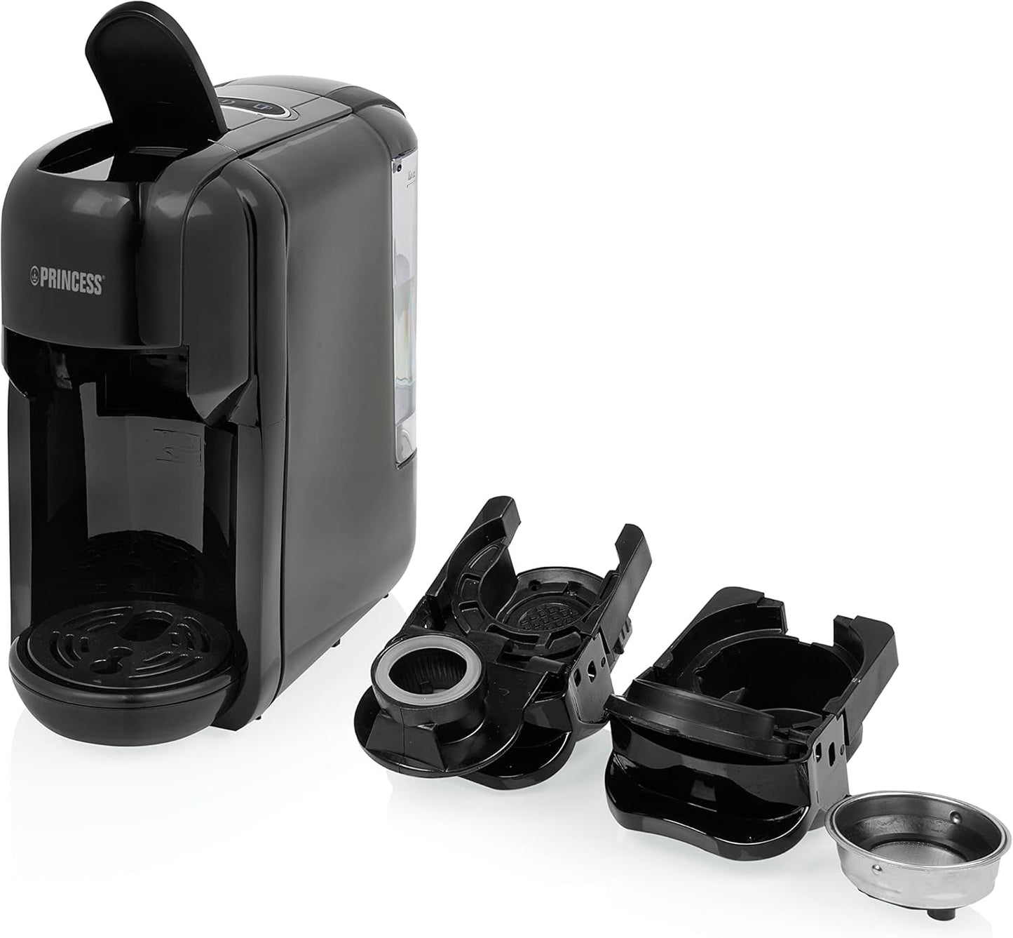 Princess Espressor 249452 – Do kapsułek Nespresso™, Dolce Gusto i ESE – 19 bar Włoska pompa – 0,6 l – 1450 W