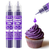 Barwnik spożywczy w żelu - HXDZFX 2×30ml, barwnik spożywczy bez cukru, silnie skoncentrowany, do dekoracji ciast, białej fondantu, makaroników, ciasteczek, wypieków, pisanek, śluzu (fiolet winogronowy)