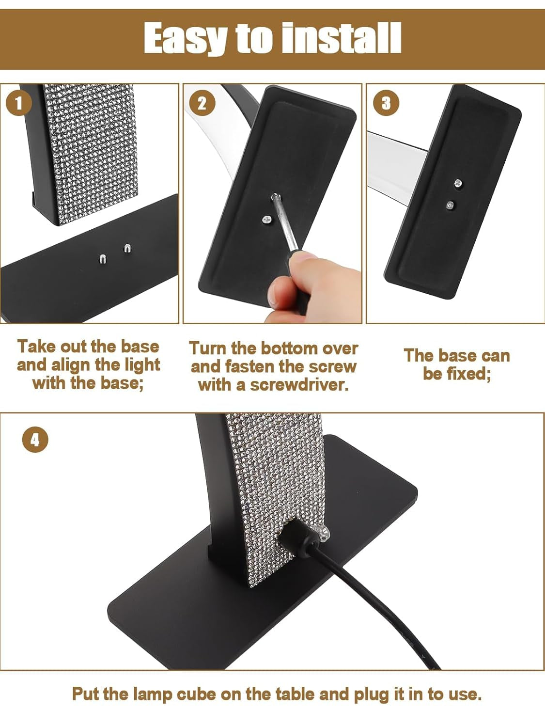 Kalolary Lampadaire, Lash Lumière Pour Extensions De Cils Regglable À 360°, 3000K-6000K Lampa Demi-Lune, Lamp De Beauté (lampa półksiężycowa)