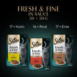 Sheba CATCARE Pouch Wet Fresh & Fine (Mięso) Kawałki w sosie dla dorosłych 50 g Opakowanie zbiorcze Standard