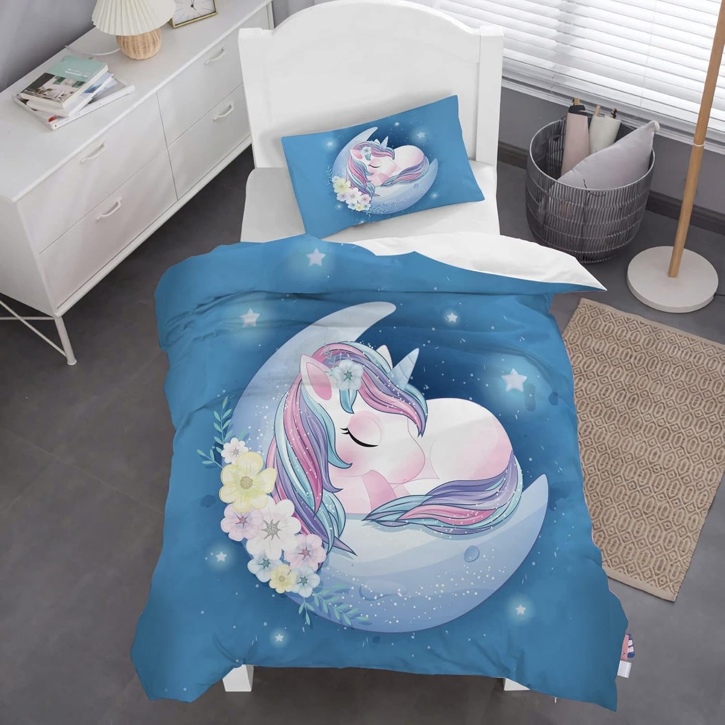 Pościel dla dzieci, Jednorożec Soft, mikrofibra Pościel - dzieci Naty Shop Jednorożec 135X200 cm
