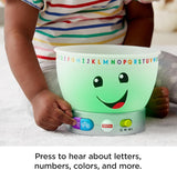 Fisher-Price Zabawka edukacyjna dla dzieci Śmiej się i ucz, Magiczna miska do mieszania kolorów z muzyką i światełkami od 6 miesiąca życia, GJW20 Baby Toys Naty Shop