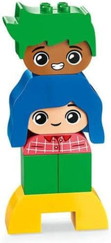 LEGO DUPLO Big Feelings, gra polegająca na układaniu klocków z 23 kolorowych klocków i 4 figurkami, zabawka rozwijająca zdolności motoryczne, wspierająca rozwój społeczny i emocjonalny małych dzieci od 18 miesiąca życia 10415 Zestawy do budowania Beuche den LEGO-Store