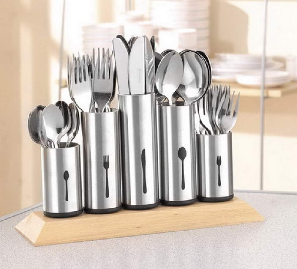 Uchwyt na sztućce ze stali nierdzewnej, 1 opakowanie, srebrny Naty Shop Kitchen