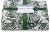 Ameliahome Narzuta Narzuta 170X210 cm Dwustronna, łatwa w pielęgnacji narzuta na łóżko Wzór roślinny Zielony Biały Tropikalny Bonaire Łóżka i koce Besuche den AmeliaHome-Store