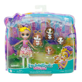 ENCHANTIMALS City Tails Glee Guinea Pig Family – lalki świnek morskich z 4 uroczymi figurkami świnek morskich, dla dzieci w wieku od 4 lat, HHB84