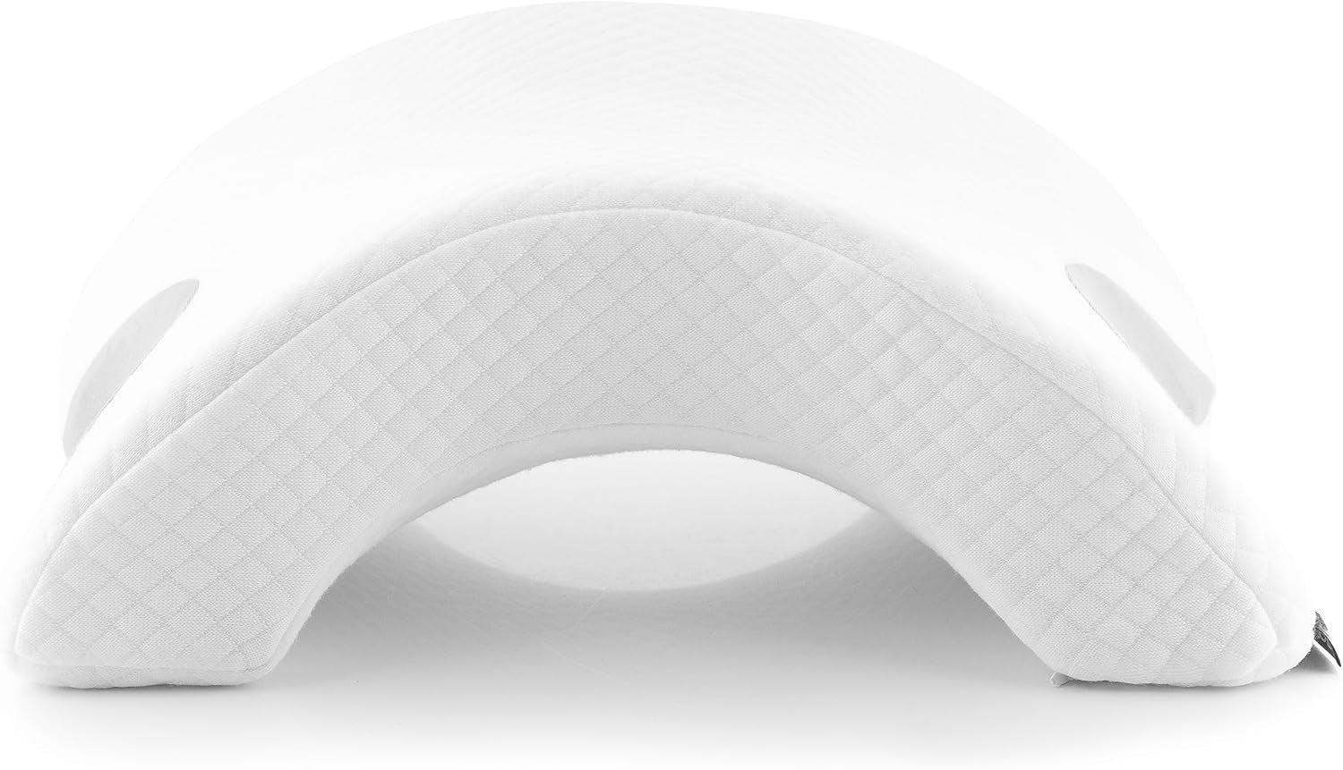 InnovaGoods - Wiskoelastyczna poduszka szyjna dla par, Ergonomiczny kształt dla relaksu dla par, Pianka z pamięcią kształtu do łagodzenia ucisku, Zdejmowane pokrycie, Biała, 36 x 12,5 x 30,5 cm, Pianka z pamięcią kształtu