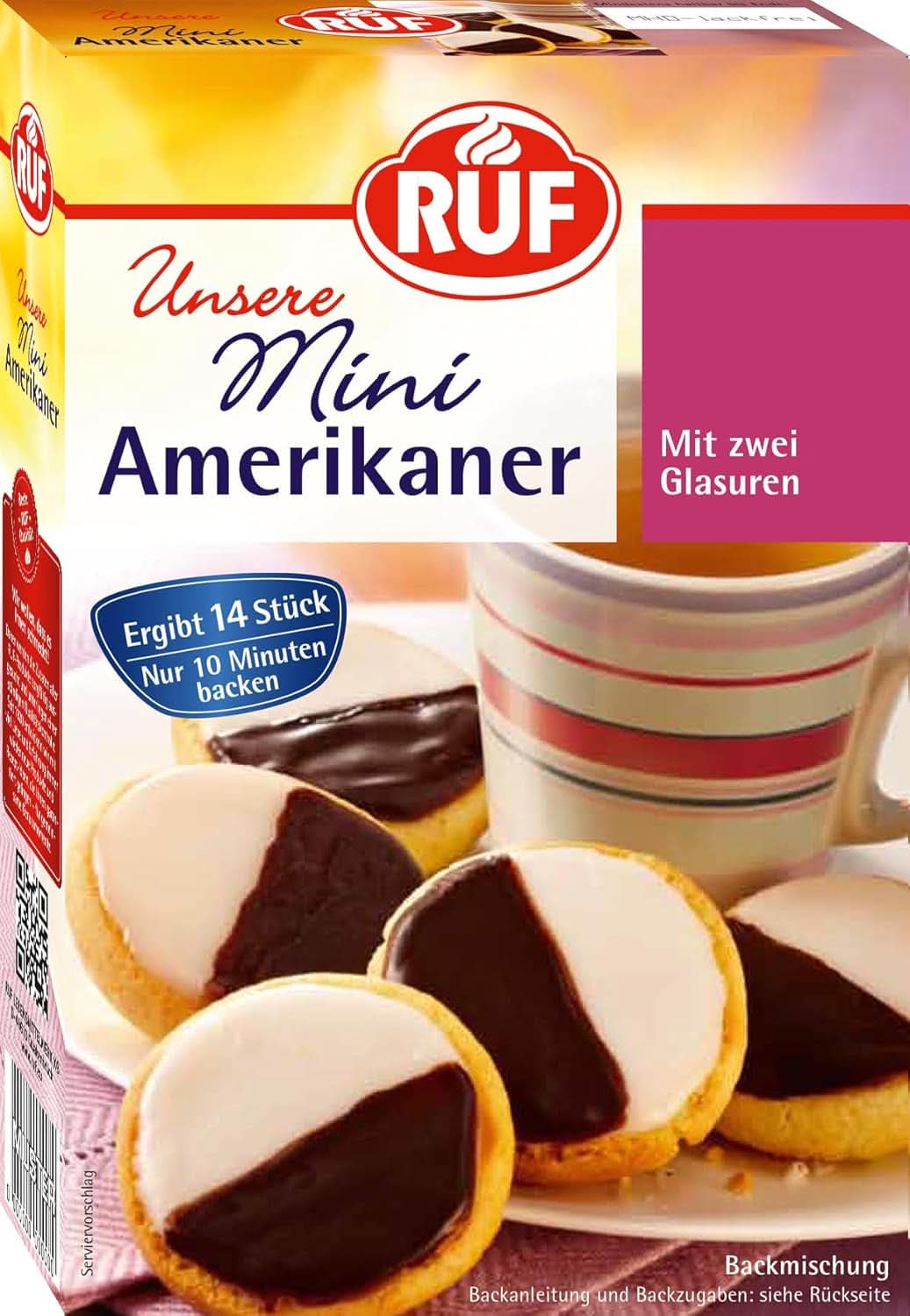 RUF Mini muffinki z cytryną, mieszanka do pieczenia o smaku cytrynowym, 350 gram Kuchnia Naty Shop American Muffins