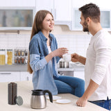 Zestaw 3 słoików do przechowywania Relaxdays, uszczelnione, pokrywka ze stali nierdzewnej, do makaronu, musli i ryżu, pojemnik kuchenny 1,5 litra, przezroczysty srebrny, 24 x 9,5 x 9,5 cm, przezroczyste srebrne pudełka do przechowywania żywności Naty Shop