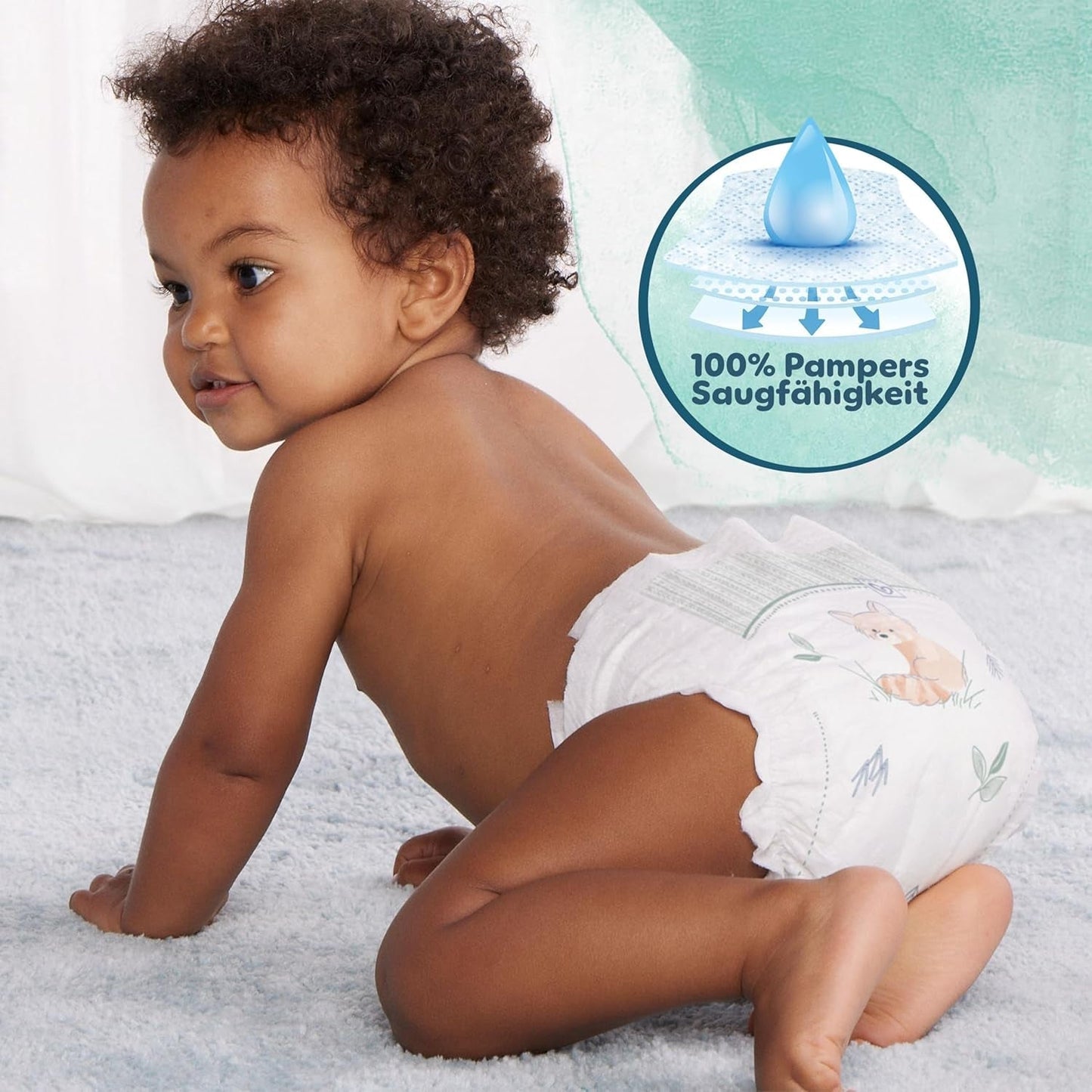 Pieluchy Pampers Harmony Rozmiar 4, 174 pieluszki, 9kg-14kg, Delikatna ochrona skóry ze 100% ochroną Pampers